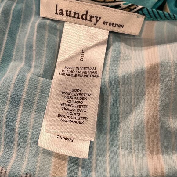 Laundry by Design short sleeve geometric print dress with belt size Large - Picture 12 of 15